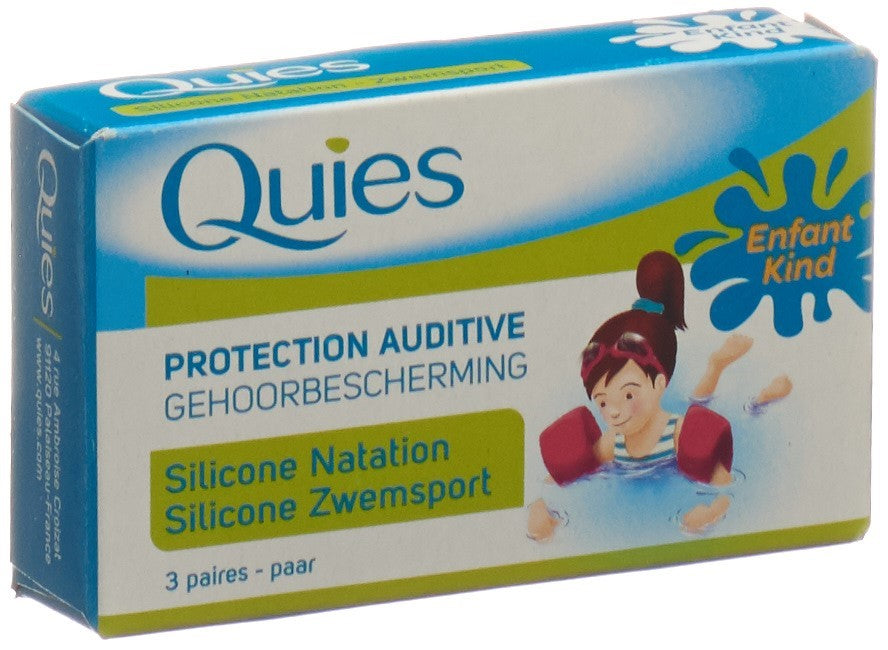 QUIES Tampons Silicone Enfants Protection Auditive | 3 Paires