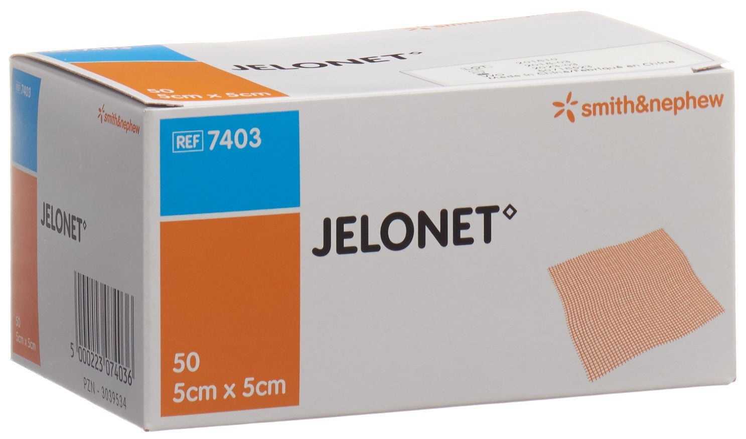 JELONET Compresses Gaze Paraffinée Stériles 5 cm x 5 cm 50 Pièces