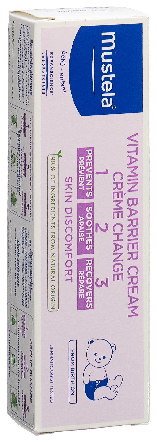 Mustela Bébé Crème Change 123 Protection & Réparation | Tube 50 ml