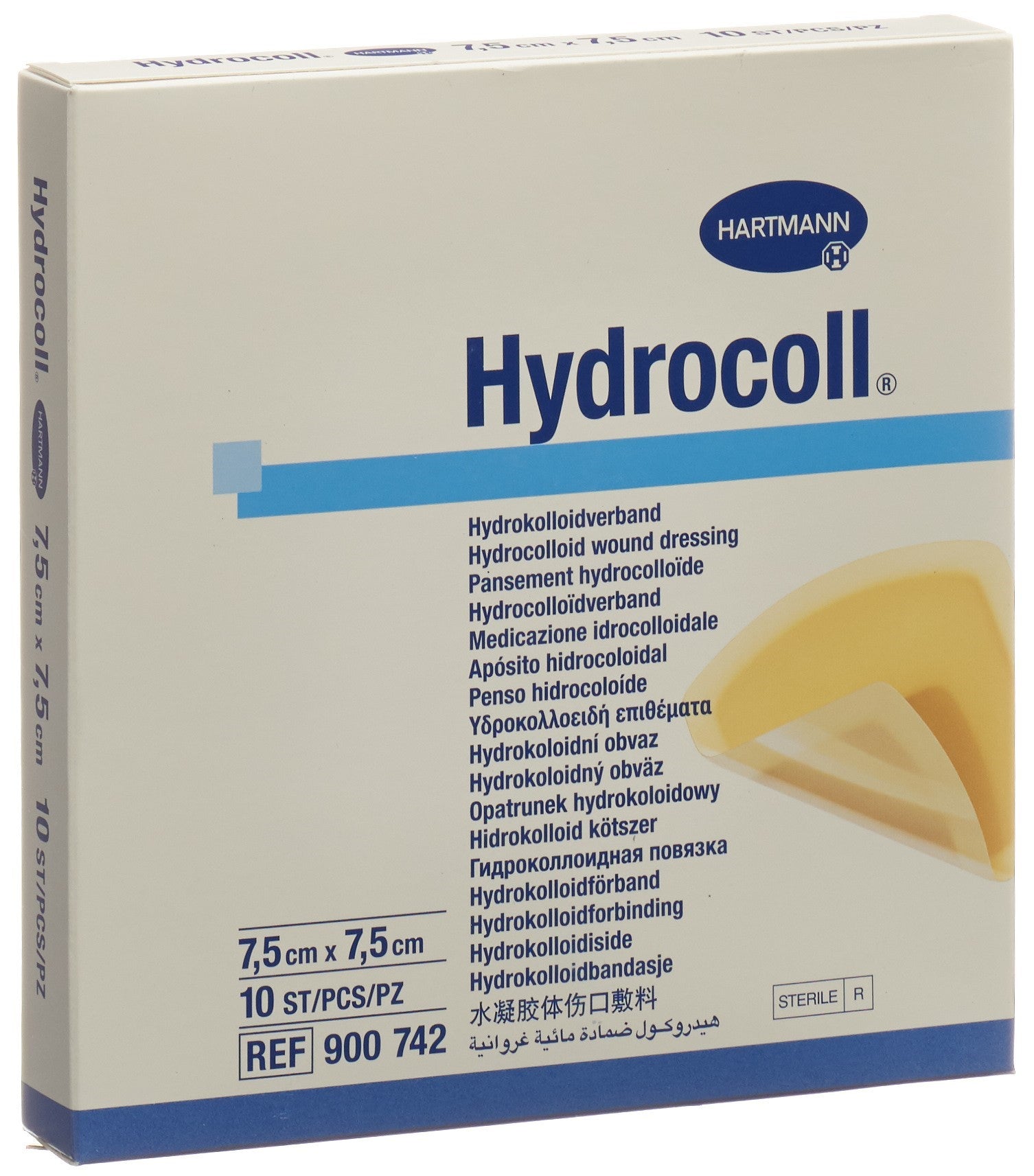 HYDROCOLL Pansement Hydrocolloïde Cicatrisation Rapide 7.5 x 7.5 cm 10 Pièces