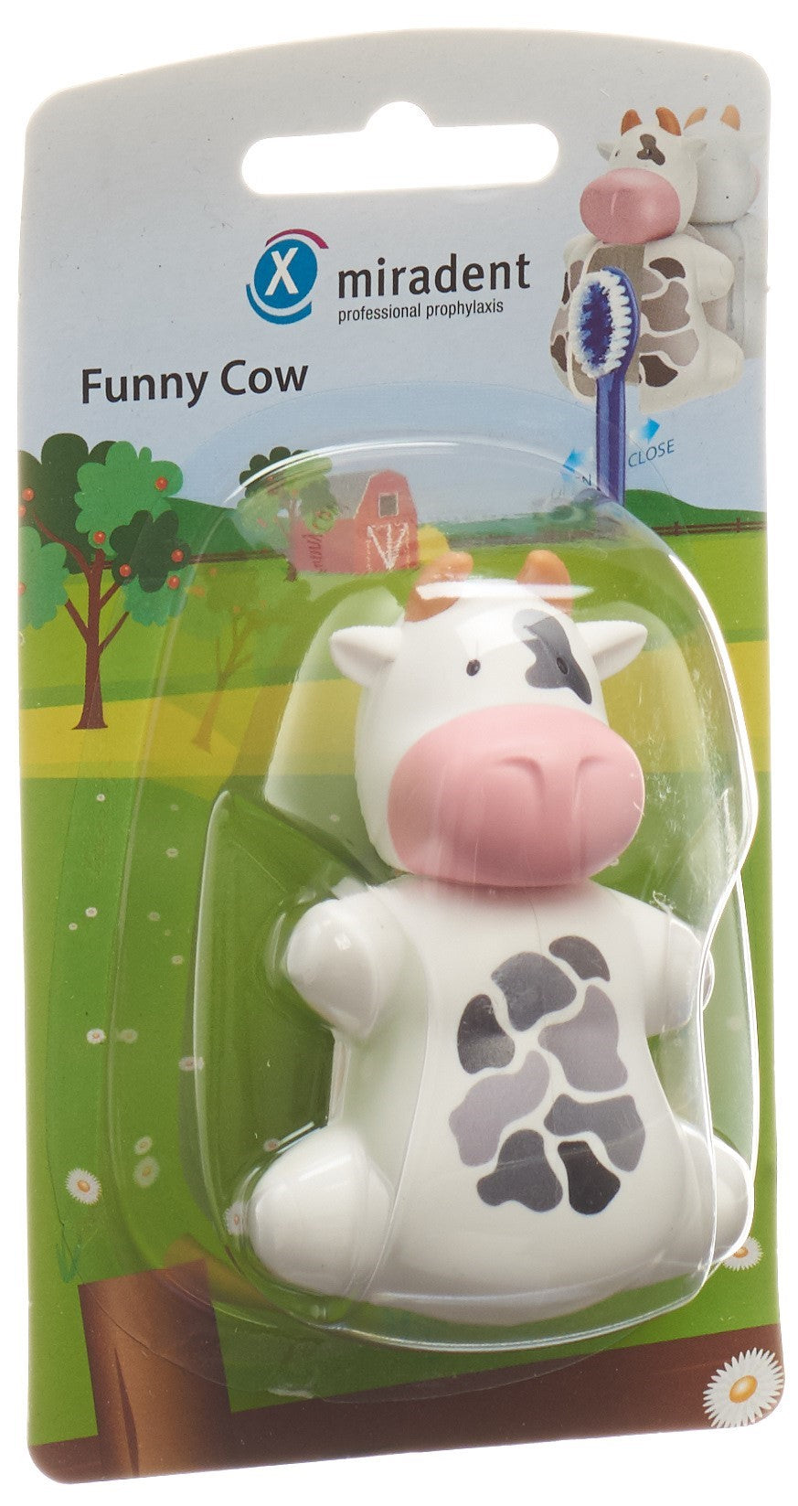 MIRADENT Funny Snapper Porte-Brosse à Dents Vache | Hygiène Dentaire Enfant