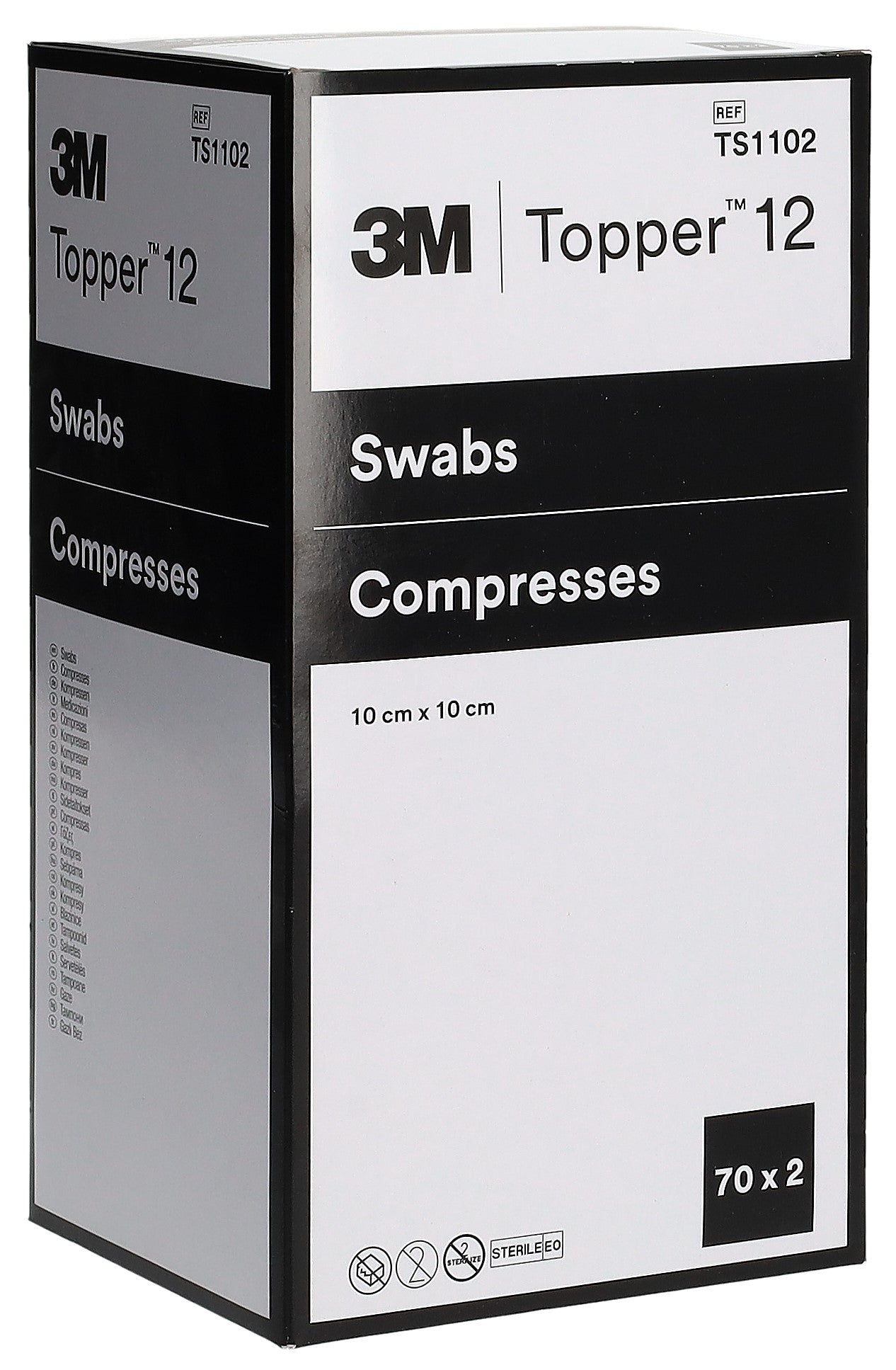 TOPPER Compresses Stériles 10x10cm 140 Pièces | Soin Essentiel