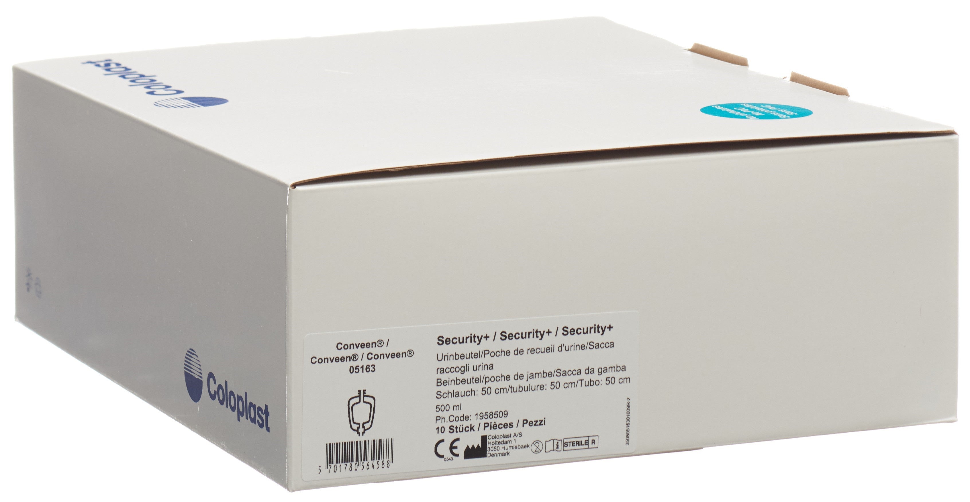 CONVEEN SP Poche Jambe 500ml 50cm Anti-Reflux | Lot de 10