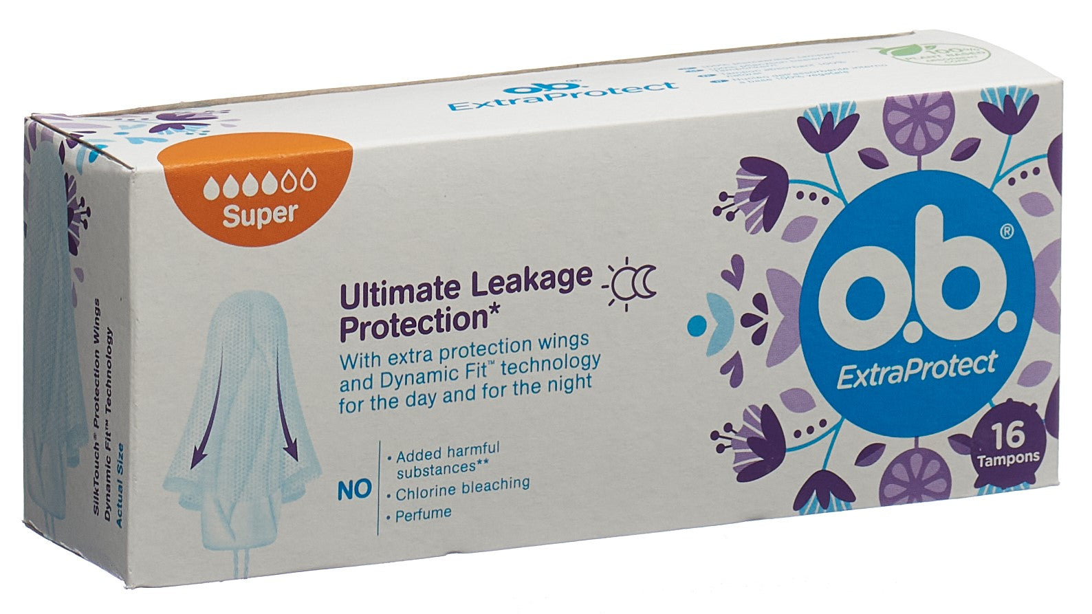 OB Tampons ExtraProtect Super 16 Pièces | Protection Maximale