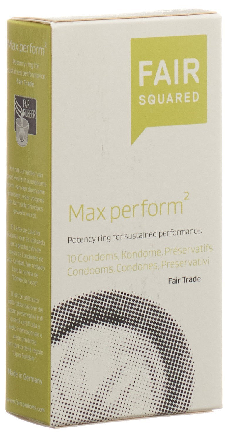 FAIRSQUARED Préservatifs Max Performants Vegan 10 Pièces | Protection Sûre