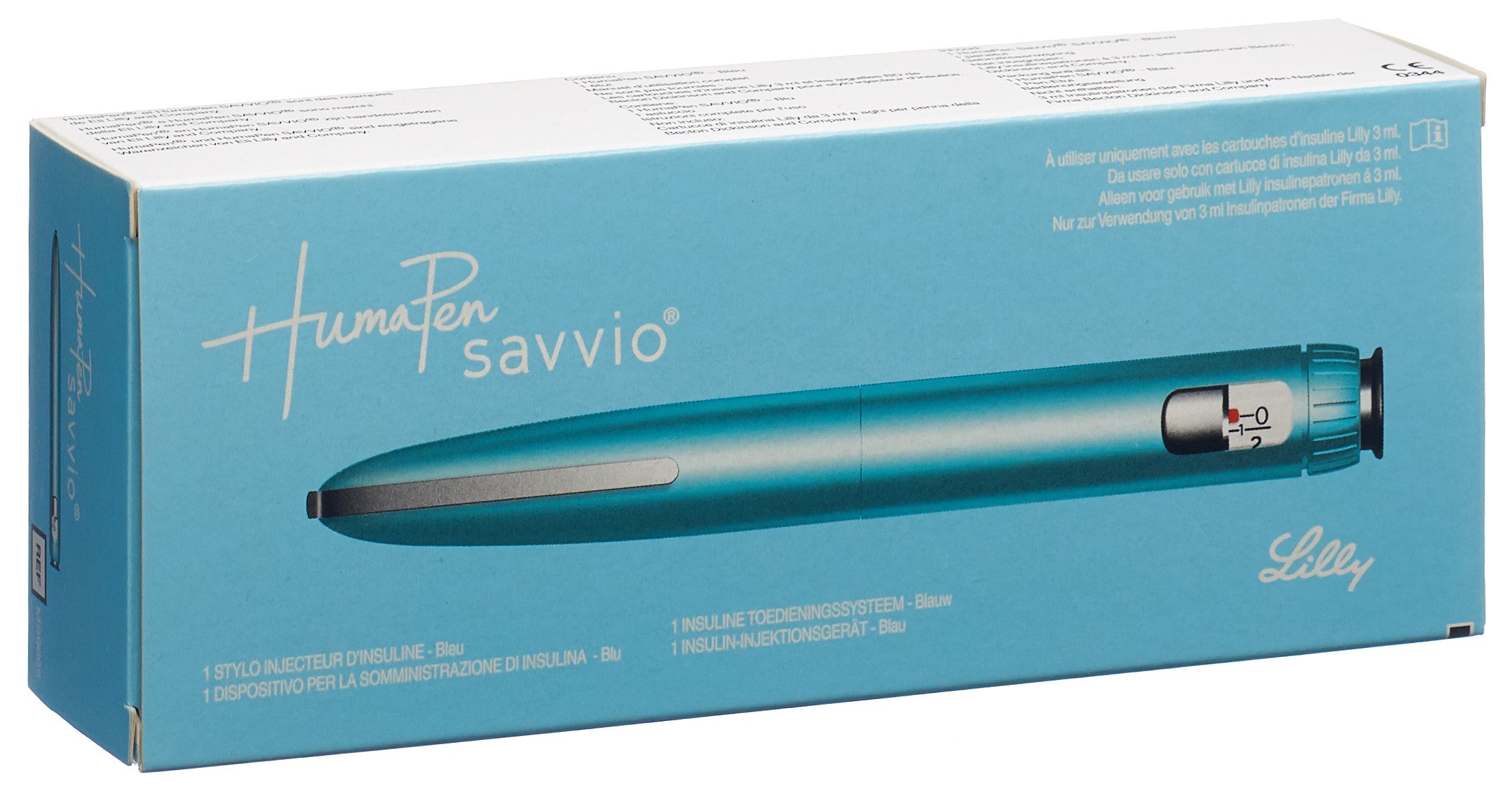 HUMAPEN Savvio Stylo Injecteur Insuline Bleu Précis | 1 Stylo