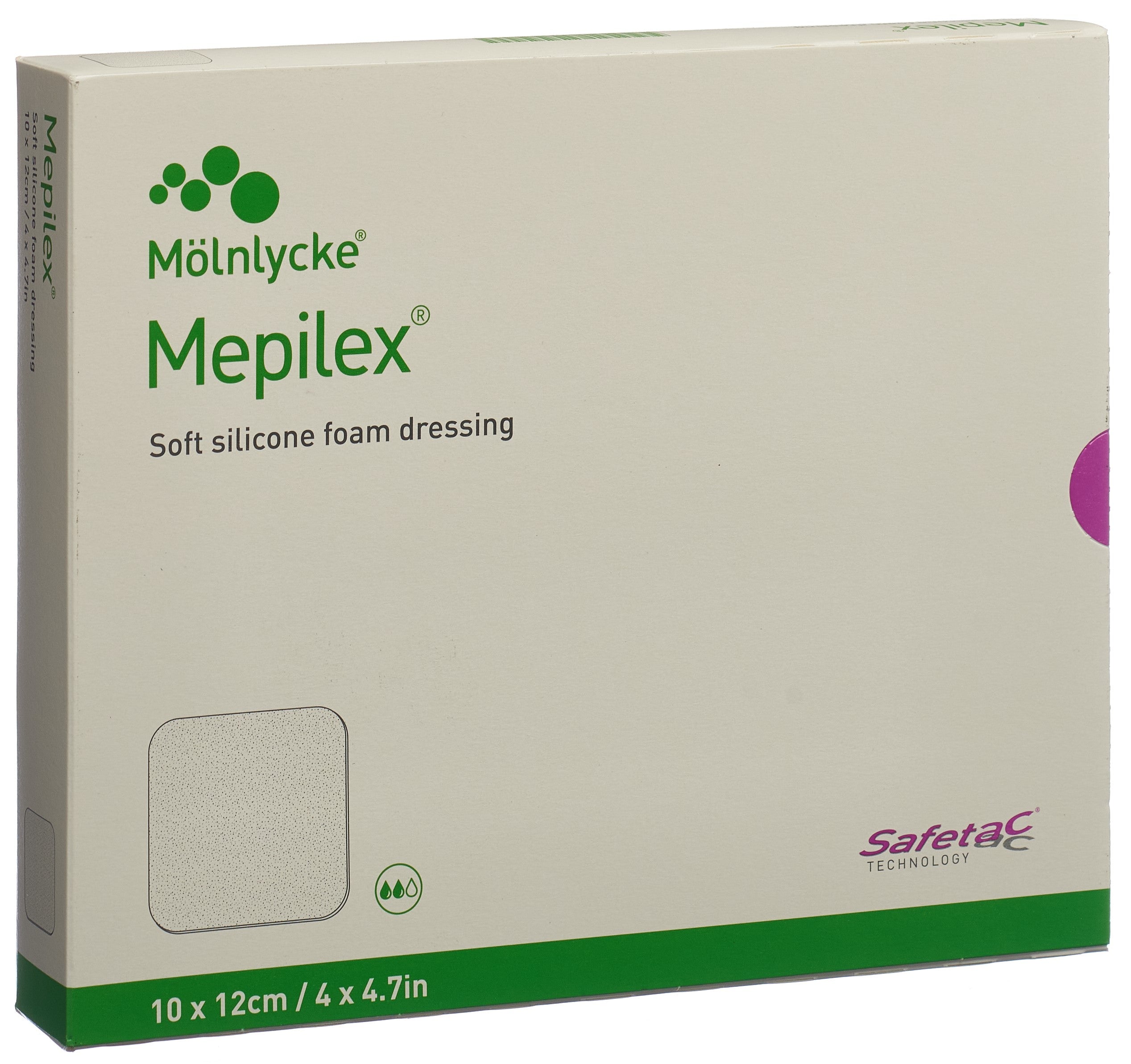 Mepilex (IP-APS) Pansement Adhésif Safetac 10x12cm (5 Pièces)