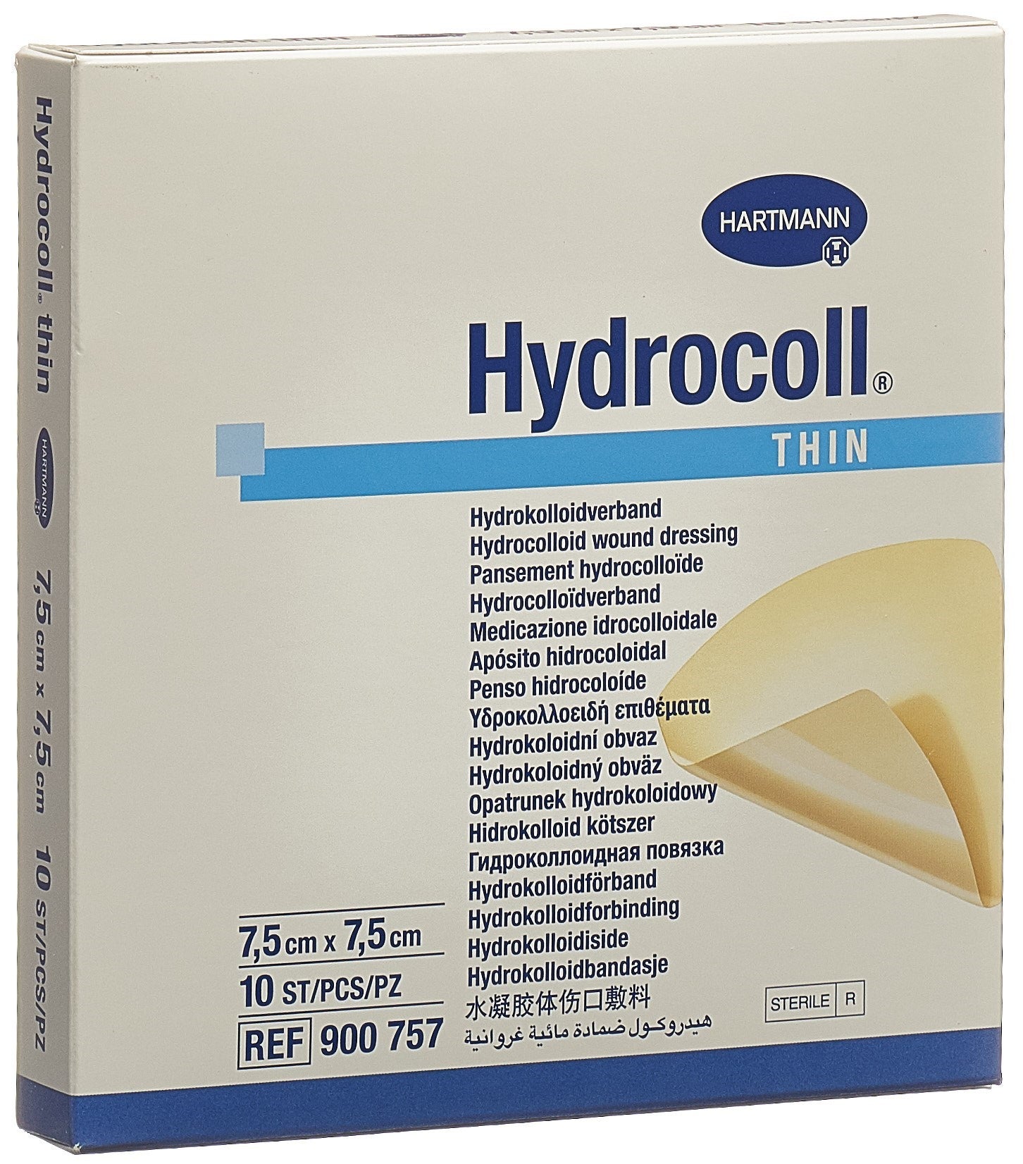 HYDROCOLL Pansement Hydrocolloïde Fin 7.5 x 7.5 cm - Cicatrisation Rapide | 10 Pièces