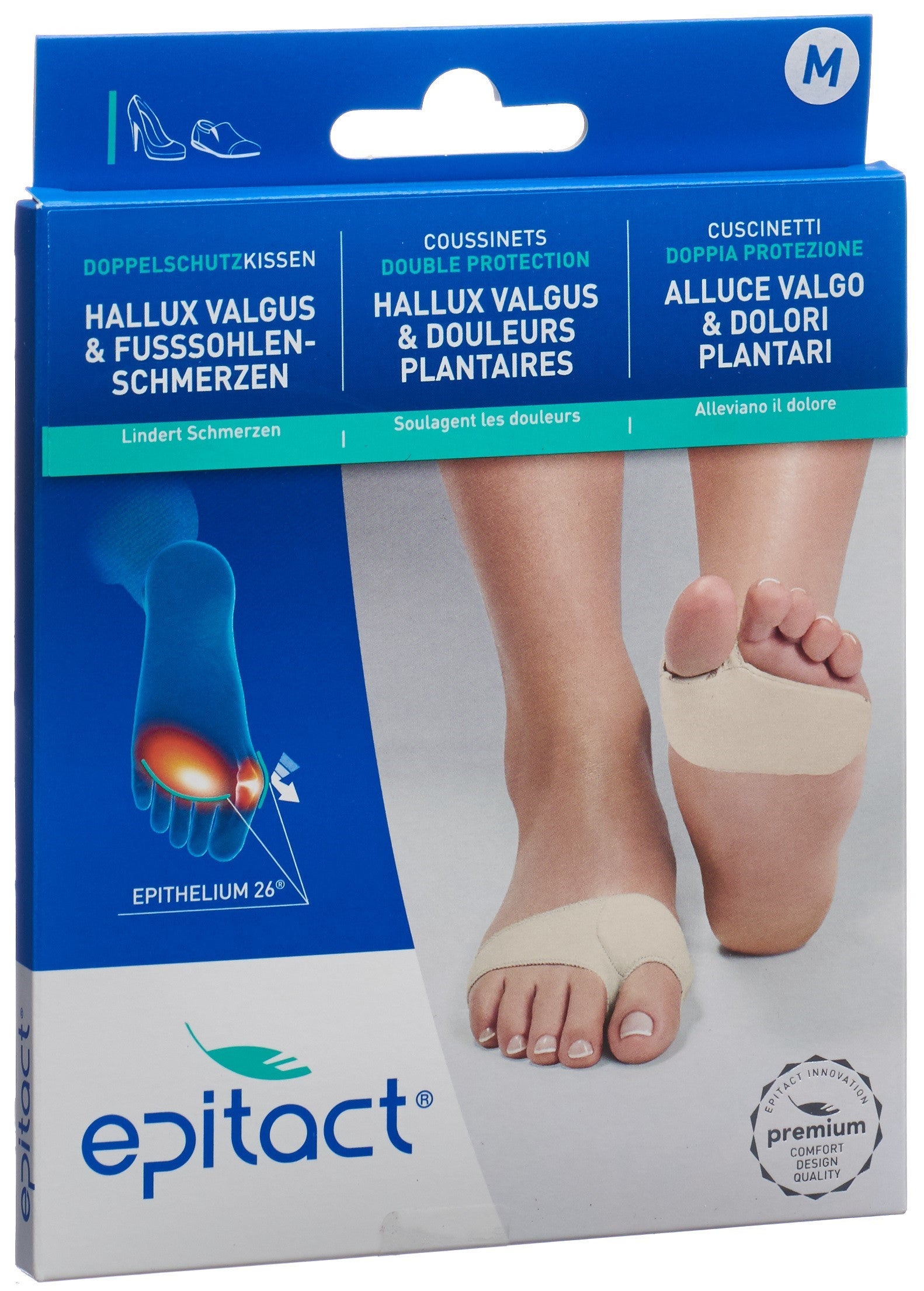 EPITACT Coussinets Double Protection Taille M | Soulage Douleurs Pieds