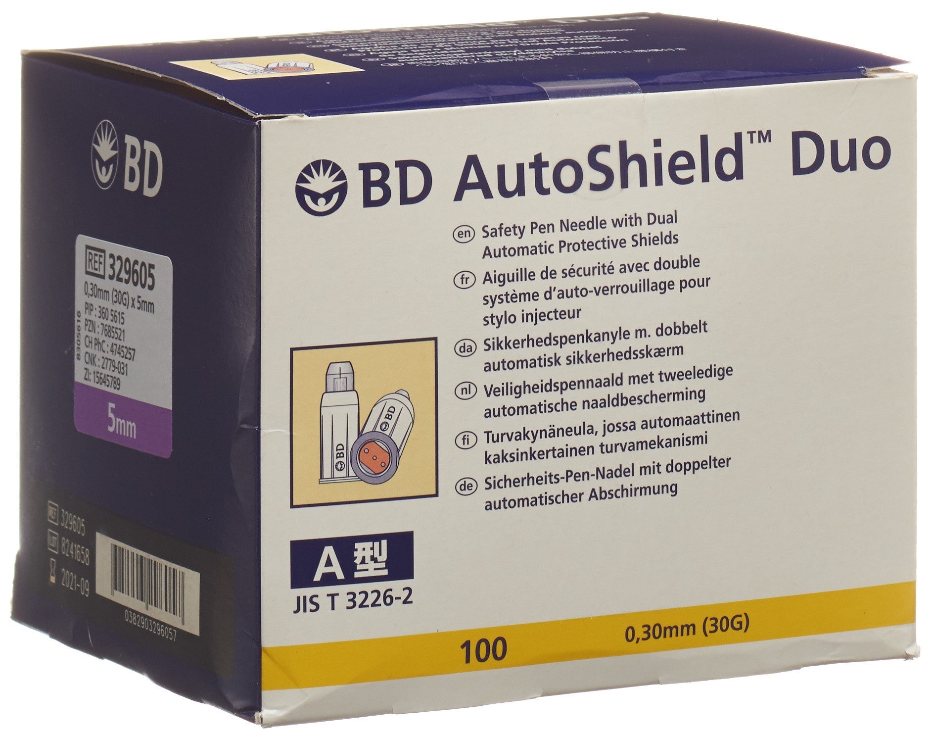 BD AutoShield Duo Aiguille Sécurité 5mm 100 Pièces | Dispositif Médical Sûr