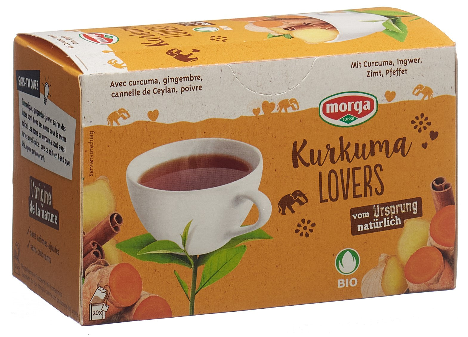 MORGA Curcuma Lovers Bio Bourgeon Thé 20 Sachets Bio | Bien-être