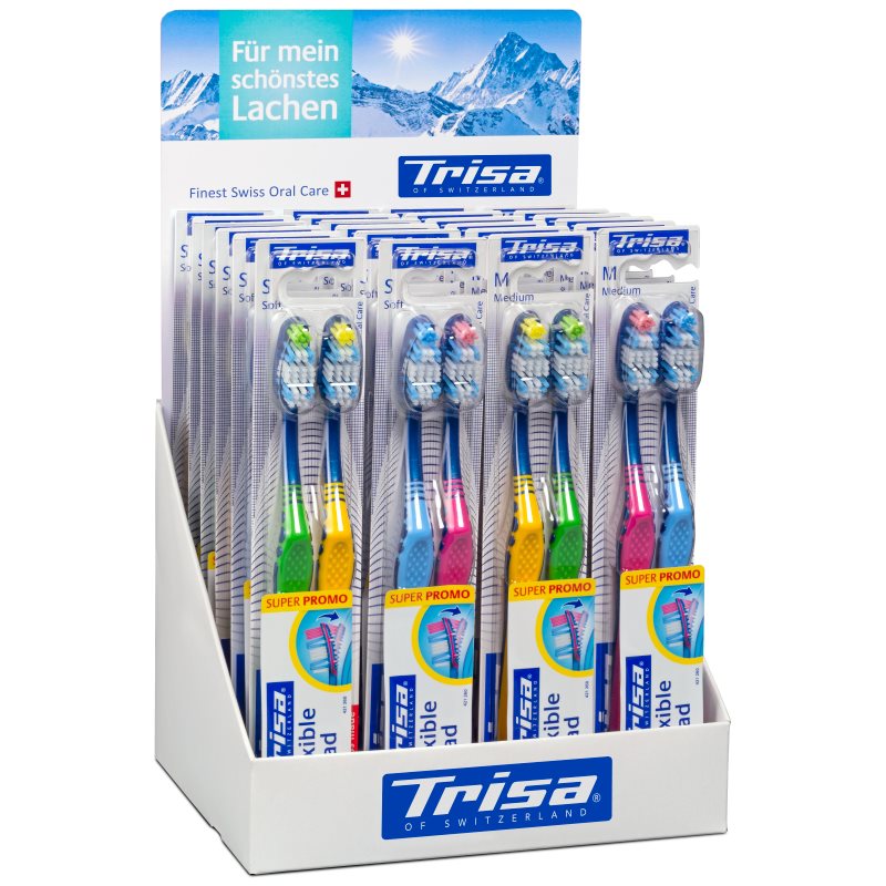 TRISA Brosse à Dents Flexible Head DUO 24 pièces | Duo Pack