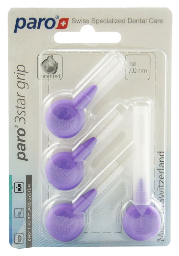 PARO 3Star-Grip 7mm Violet 4 pièces | Soin Dentaire