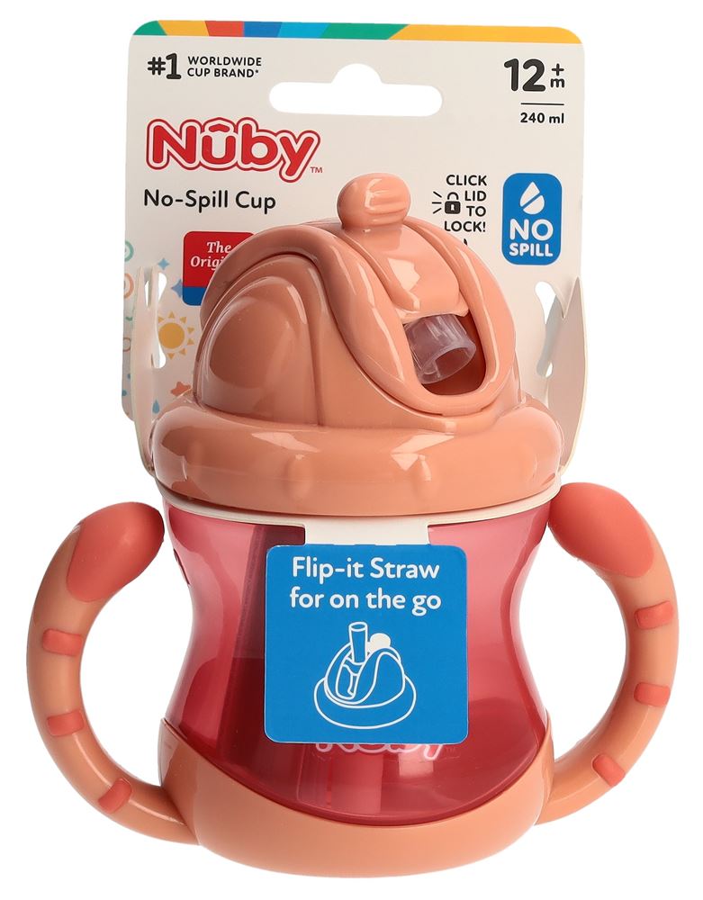 NUBY Gobelet Flip-It Paille | 240ml