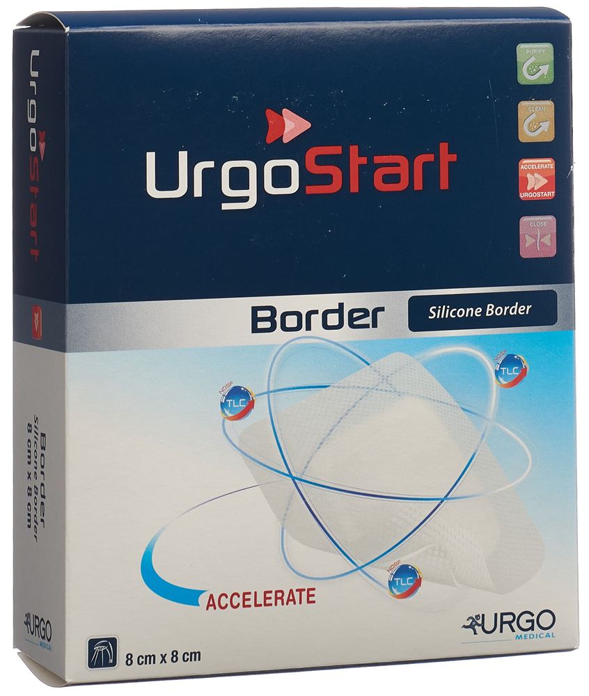 URGOSTART Border Pansements 8x8cm | 10 pièces