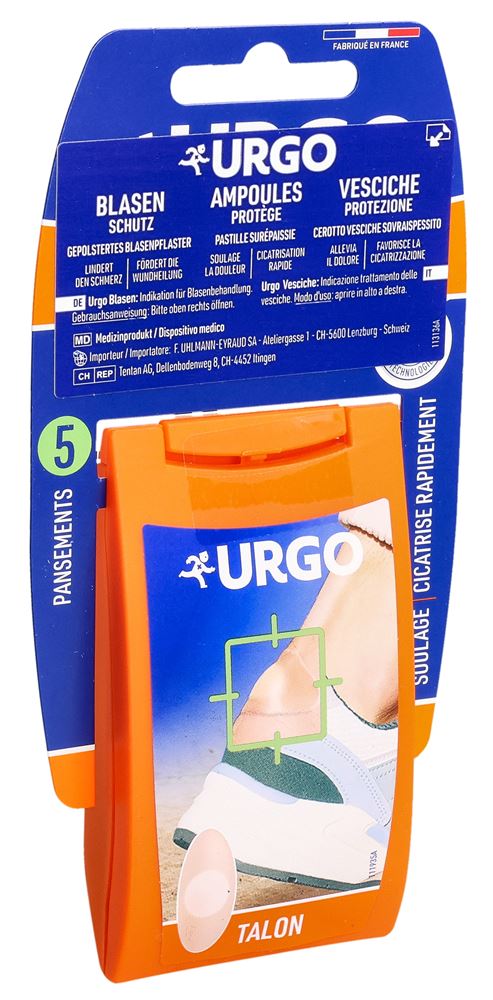 URGO Pansements Ampoules Talons Protect 5 pièces | Protection Talons