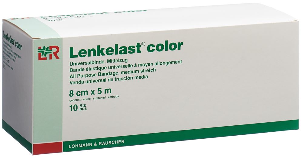 LENKELAST color Mitt Universalb 8x5m Rouge 10p | Bandage