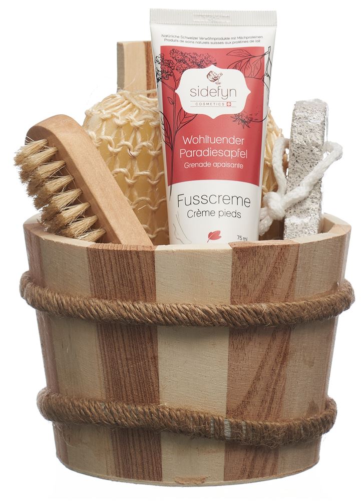 SIDEFYN Coffret Bois Crème Pieds Paradis | Cadeau