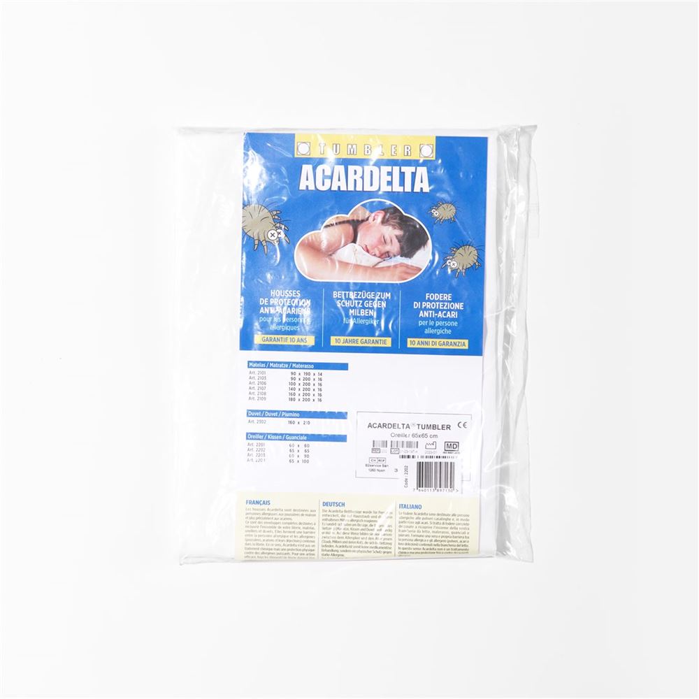 ACARDELTA Tumbler Kissen 65x65cm | Anti-acariens