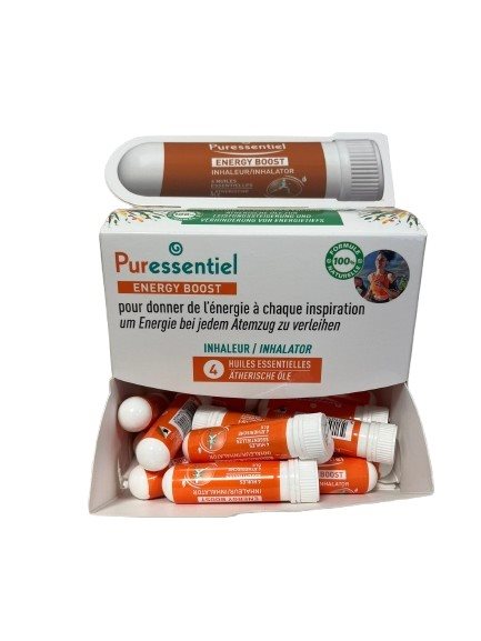 PURESSENTIEL Ener Boost Inhaleur 12 pièces | Énergie Immédiate