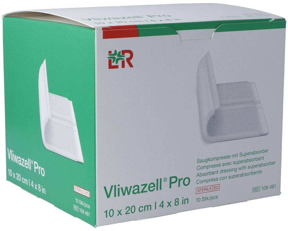 VLIWAZELL Pro Compresse 10x20cm | 10 pièces