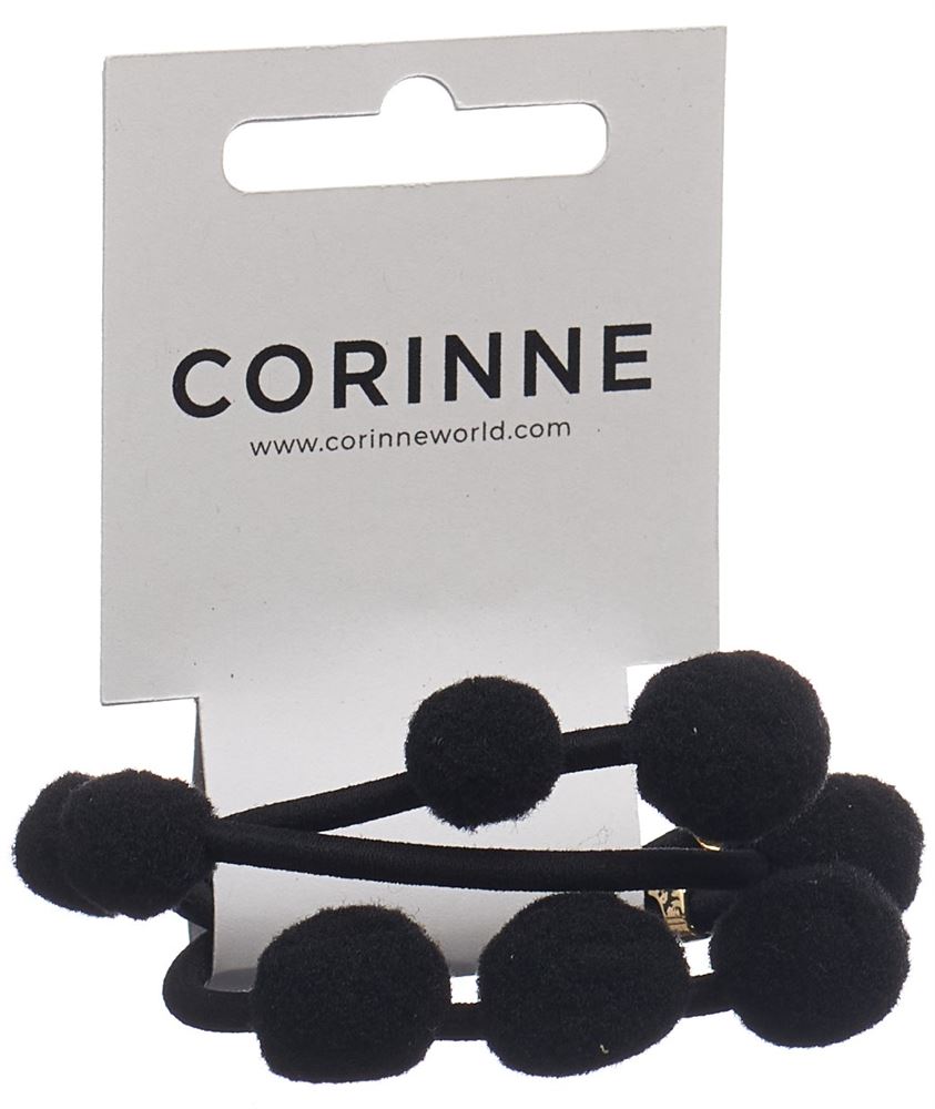 CORINNE Hair Tie Pom Ibiza Black 3 pièces | Tendance