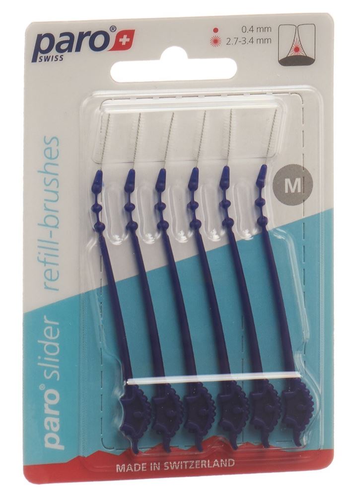 PARO Slider Brossettes Recharge M 6 pièces | Remplacement Facile
