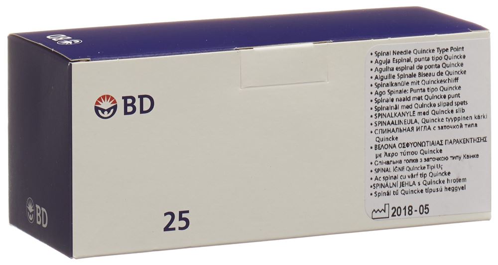 BD Yale Spinal Aiguilles Noir | 25 pièces