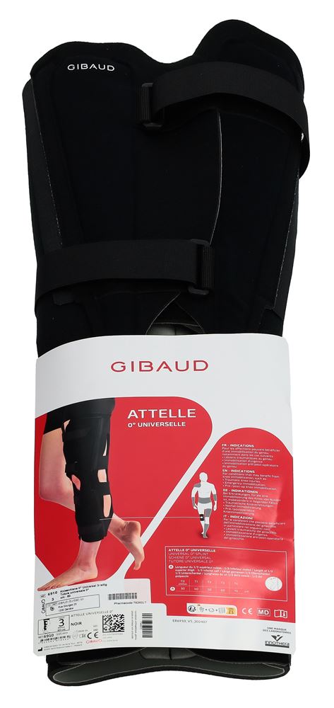 GIBAUD Knieschiene 0∞ Gr3 Genouillère 3-teilig | Immobilisation