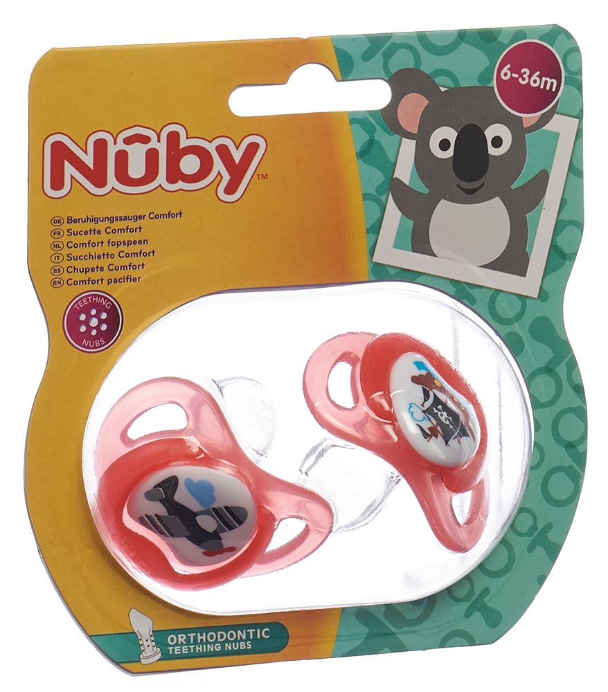NUBY Sucette Prisma Ortho 6-36 Mois | 2 Pièces
