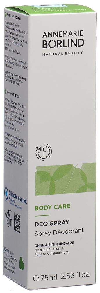 BORLIND BODY CARE Déodorant Spray | Fraîcheur Durable 75ml