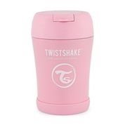 TWISTSHAKE Biberon Inox 350ml Rose Pastel | Conservation repas