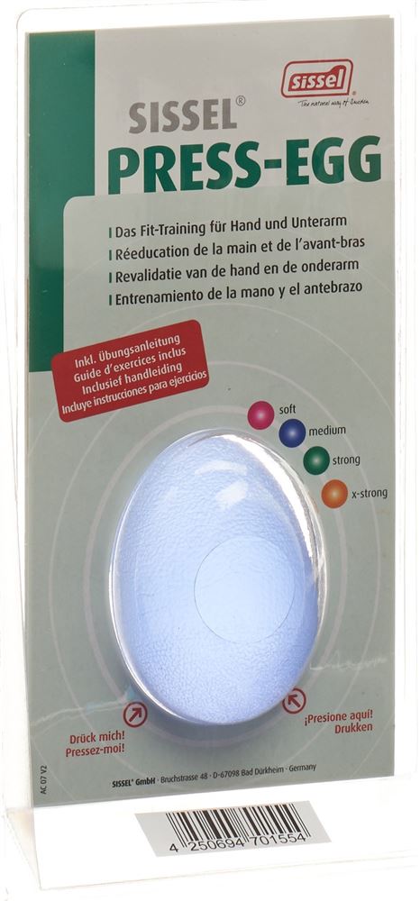 SISSEL Press Egg Bleu Medium | Rééducation Main
