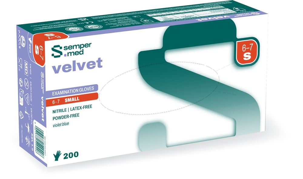 SEMPERMED Velvet Gants S 200 pièces | Douceur