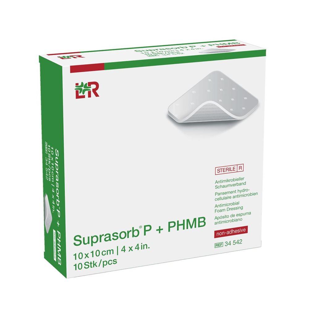 SUPRASORB P+PHMB Pansement Mousse 10x10cm | 10 pièces