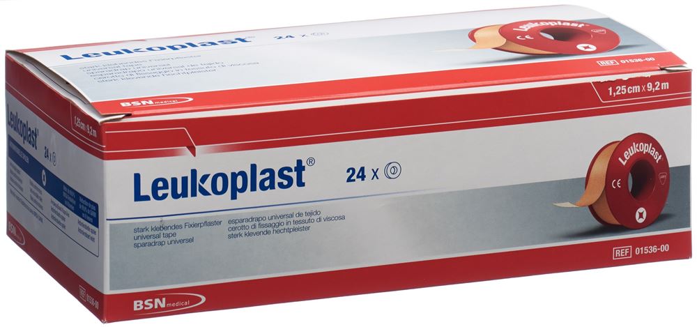 LEUKOPLAST Sparadrap 9.2mx1.25cm | 24 pièces
