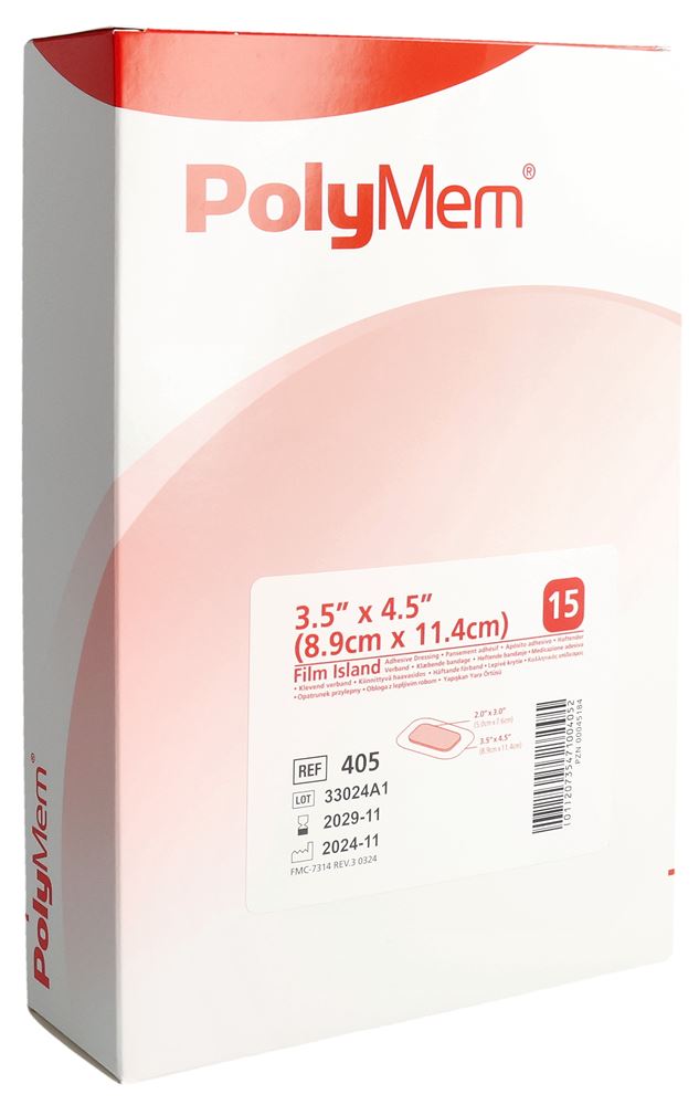 POLYMEM Pansement Film 8.9x11.4cm | 15 pièces
