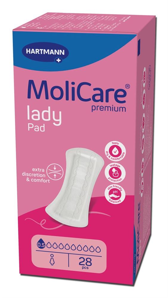 MOLICARE Premium Lady Pad 0.5 gouttes 28 pièces | Protection Discrète