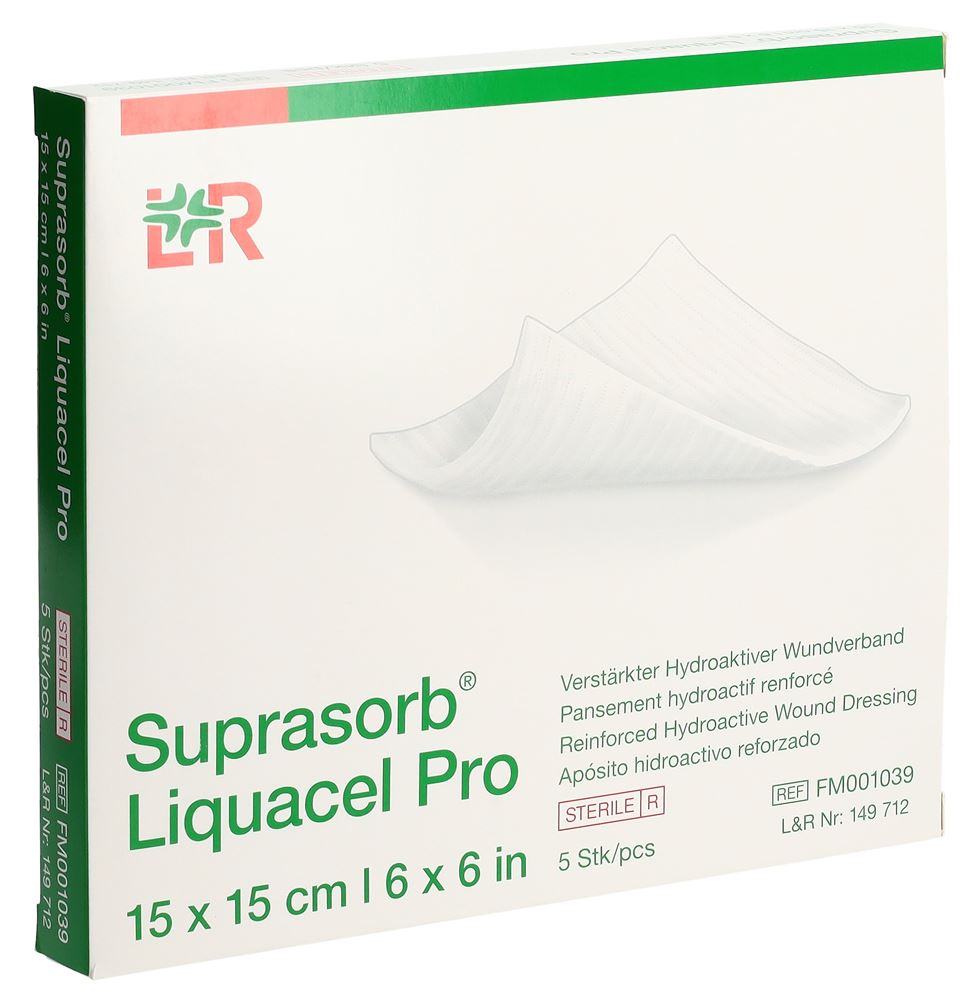 SUPRASORB Liquacel pro Pansement 15x15cm | 5 pièces