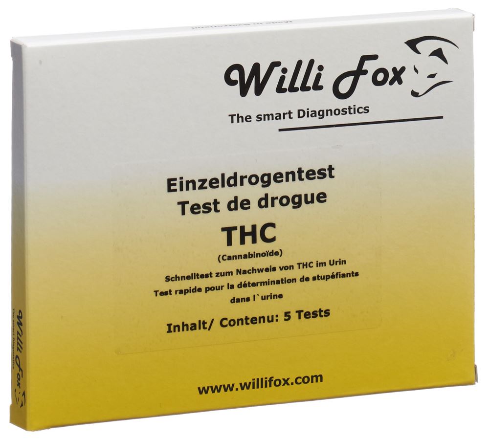 WILLI FOX THC Test Urin 5 pièces | Détection rapide