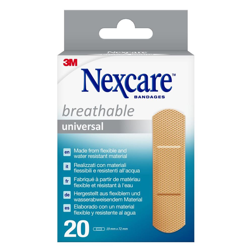3M NEXCARE Pansement Respirant 19x72mm | 20 pièces
