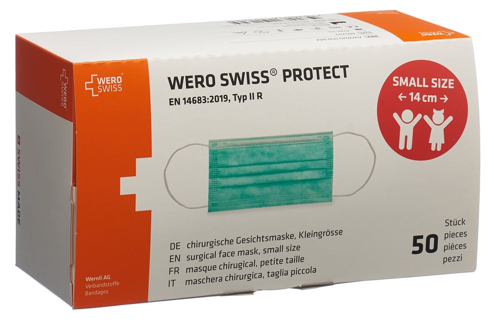 WERO SWISS Masque Type IIR Small 50 pièces | Protection