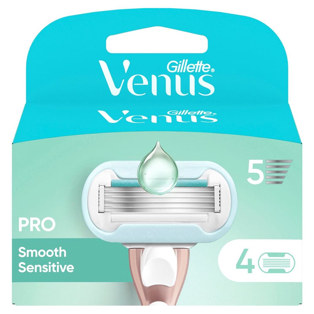 GILLETTE Venus Pro Smooth Lames 4 pièces | Lisse
