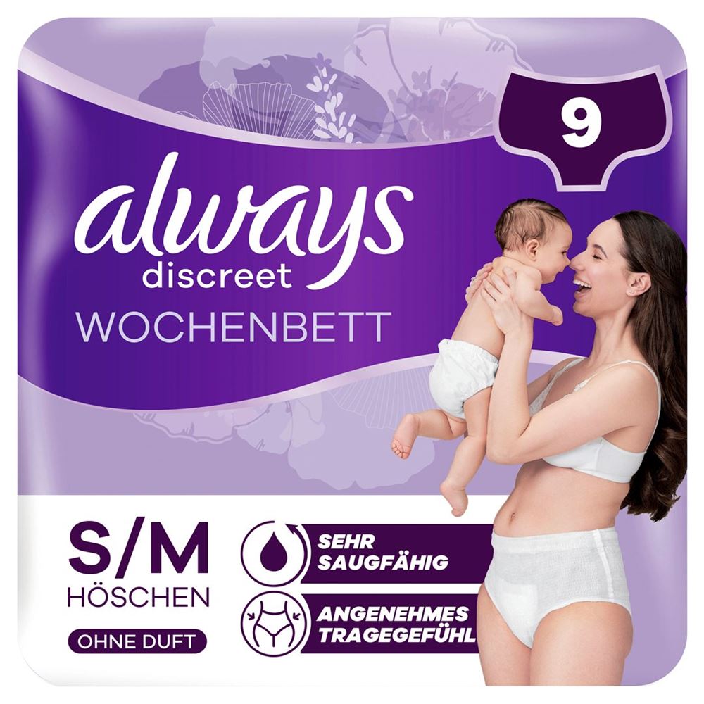 ALWAYS Discreet Culotte Post-partum M | 9 pièces