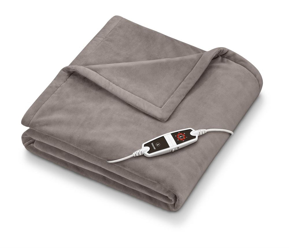 BEURER Plaid Chauffant HD 150 Cosy Taupe XXL | Grande Taille &amp; Chaleur