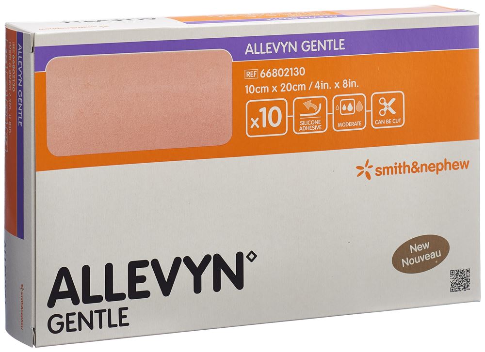 ALLEVYN GENTLE Pansement 10x20cm | 10 pièces