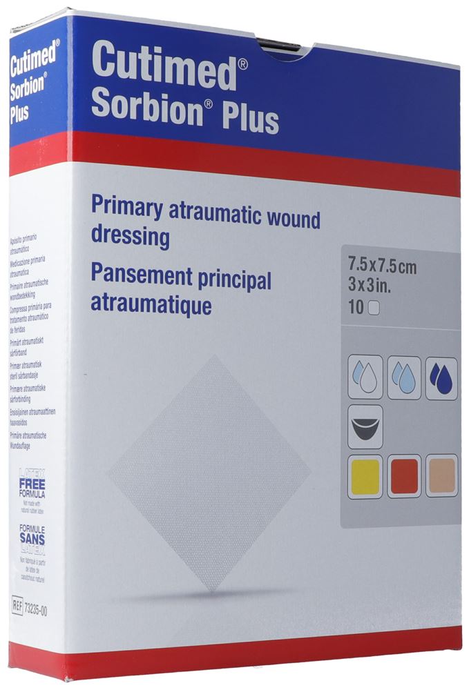 CUTIMED Sorbion Plus Pansement 7.5x7.5cm | 10 pièces
