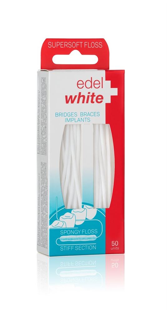 EDEL+WHITE Supersoft Fil dentaire 50 pièces