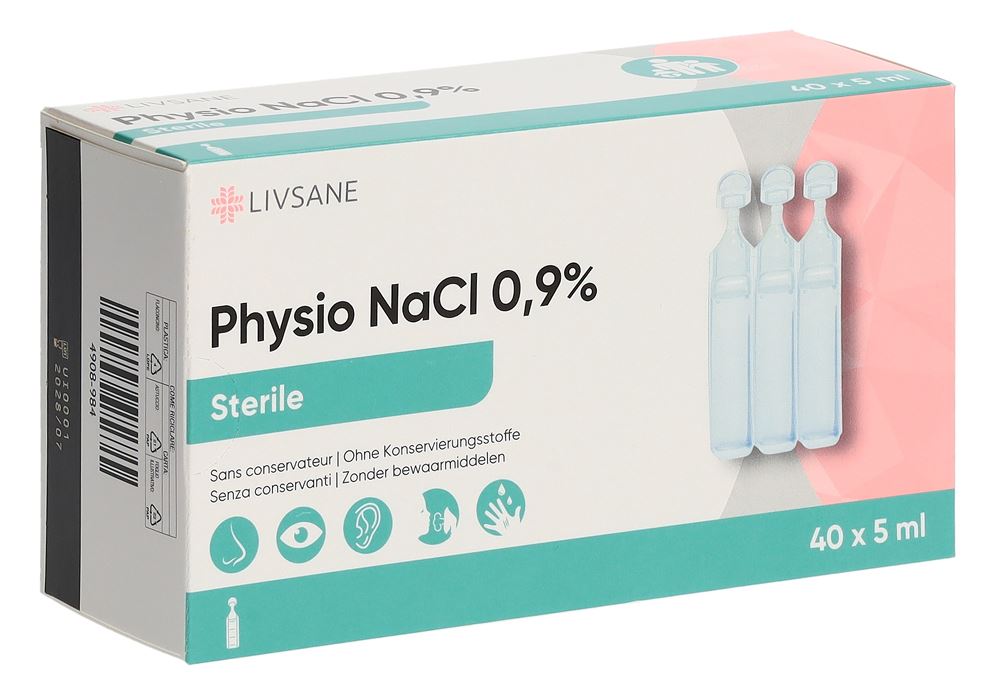 LIVSANE physio NaCl 0.9% Solution 40x5ml | Stérile