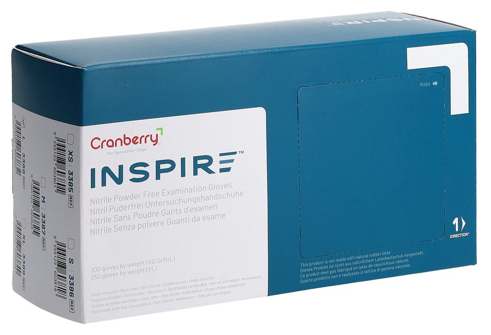 CRANBERRY Gants Nitrile Inspire L 300 pièces | Confort